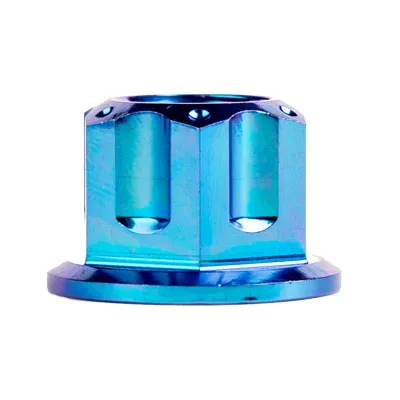 Porcas de liga de titânio elevadas com superfície de flange